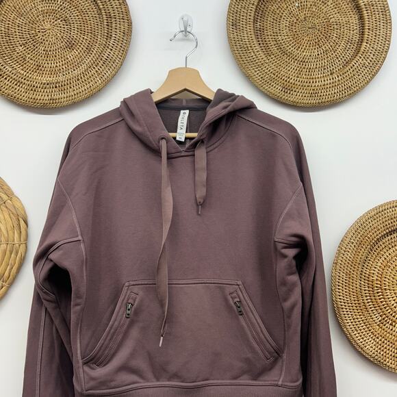 $90 Athleta Neutral Brown Recover Hoodie Sweatshirt XS Athleisure Activewear - Picture 4 of 7